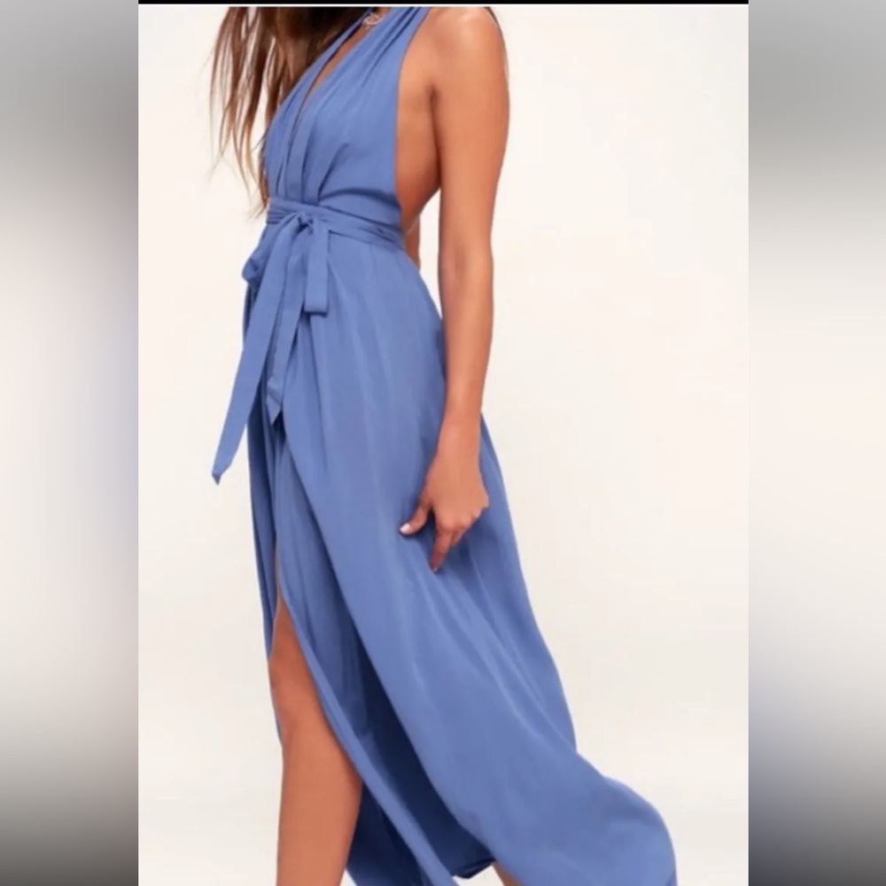 Lulu's Chic Blue Maxi Dress